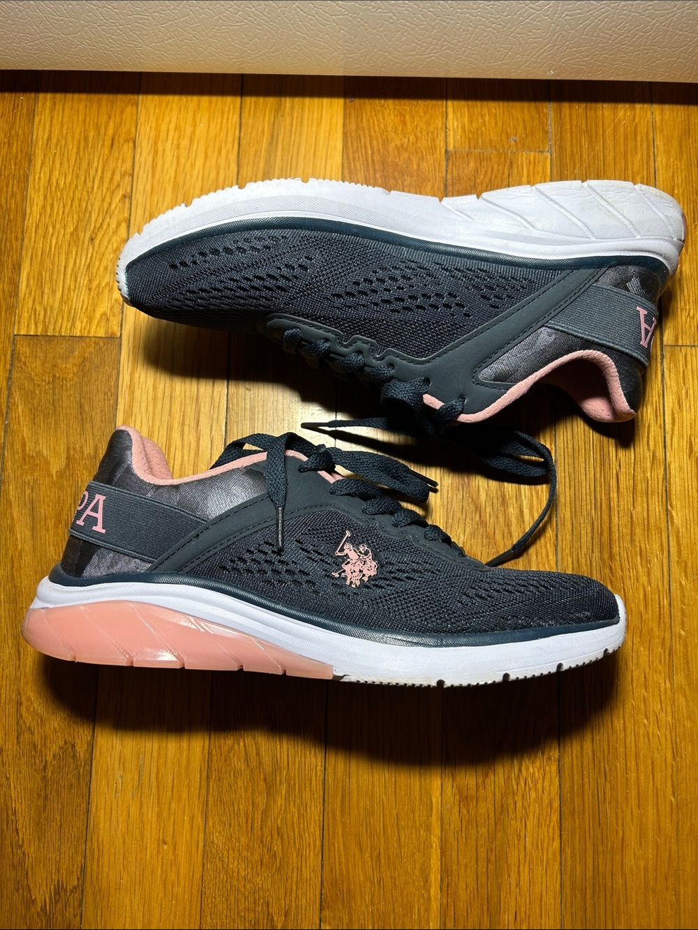 U.S. Polo Assn. Blue and Pink Women's Athletic Sneakers